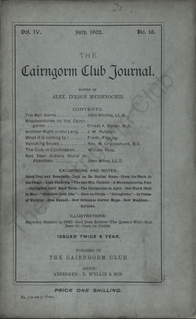 The Cairngorm Club Journal No 19 cover